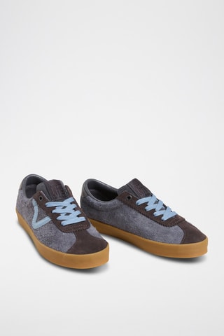 Leren Sneakers Sport Low - kobaltblauw