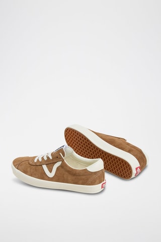Nubuck Sneakers Sport Low - Lichtbruin 