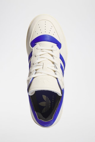 Leren Sneakers Rivalry 86 - Wit en Koningsblauw