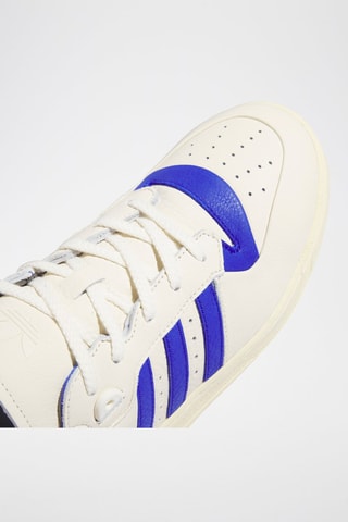 Leren Sneakers Rivalry 86 - Wit en Koningsblauw