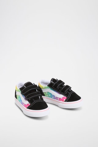 Leren Sneakers Old Skool V - Zwart en roze