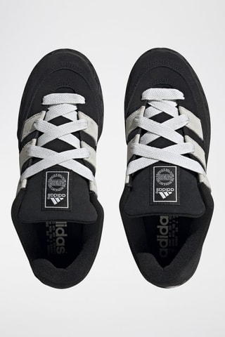 Nubuck Skateboardschoenen Adimatic - Zwart en Lichtgrijs