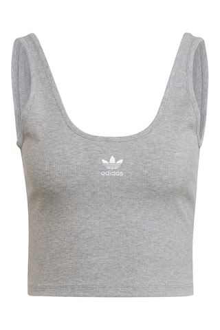 Kort Hemd Adicolor Essentials Rib Gemêleerd Grijs