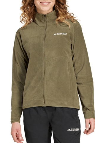 Fleece Wandeljasje - Olijfgroen