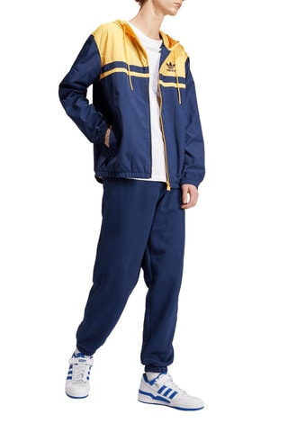 Windjack met Capuchon - Blauw en Geel