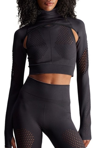 Yoga Crop top TrueStrength - Zwart