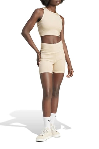 Crop top zonder mouwen Trefoil Essentials - Beige