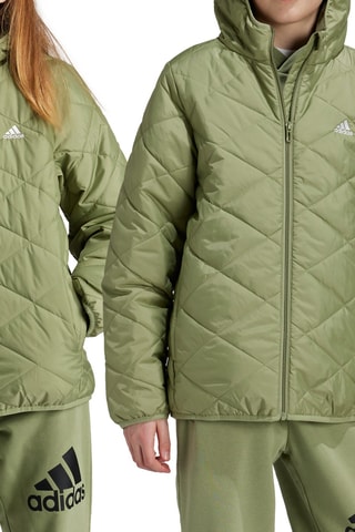 Opvouwbare gewatteerde jas met capuchon - Kaki