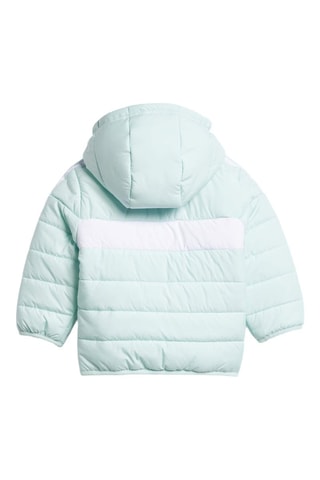 Gewatteerde Jas met Capuchon - Zeegroen