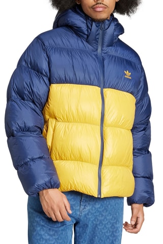 Gewatteerde Jas met Capuchon Fit Adicolor Regen - Marineblauw