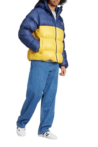 Gewatteerde Jas met Capuchon Fit Adicolor Regen - Marineblauw