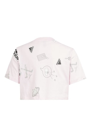 Cropped T-shirt Brand Love - Lichtroze