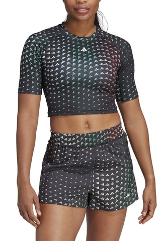 Kort T-shirt Seasonal - Zwart en Ecru