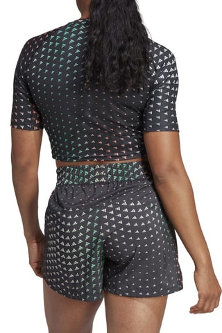 Kort T-shirt Seasonal - Zwart en Ecru