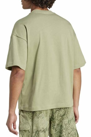 Wijd T-shirt City Escape - Olijfgroen