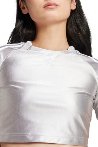 Cropped T-shirt Adicolor Teamgeist - Zilverkleurig