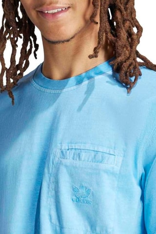 T-shirt MC Ess+ Dye Pkt T  Blauw