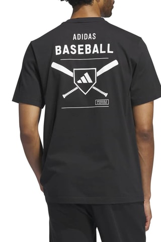 Wijd Baseball T-shirt - Zwart