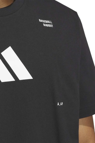 Wijd Baseball T-shirt - Zwart