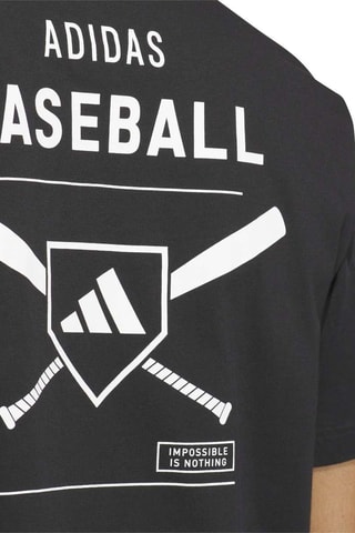 Wijd Baseball T-shirt - Zwart