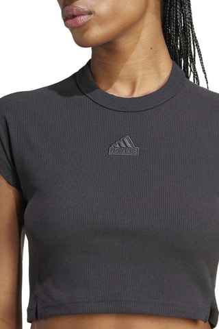 Cropped T-shirt Lounge - Zwart