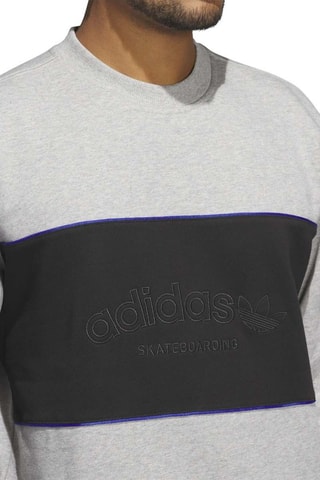 Skateboardsweater Arched - Gemêleerd Lichtgrijs