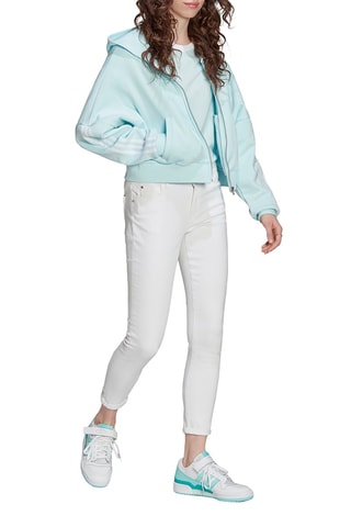 Sweater met Capuchon Zip Hoodie Hemelsblauw