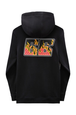 Sweater met Capuchon Digi Flames - Zwart