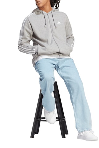 Sweater met Capuchon - Gemêleerd Grijs