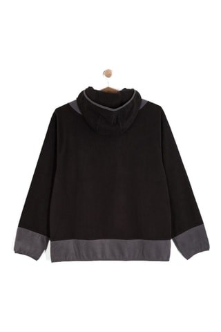 Fleece Sweater met Capuchon MTE Warrens - Zwart en Lichtgrijs