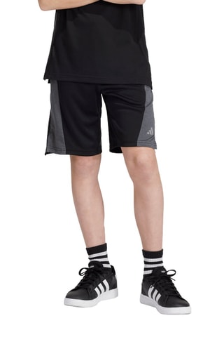 Trainingsshort Hoge Taille - Zwart en Donkergrijs