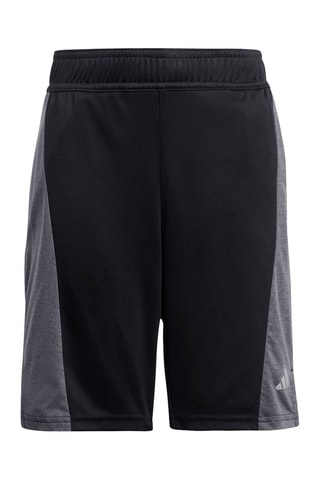 Trainingsshort Hoge Taille - Zwart en Donkergrijs