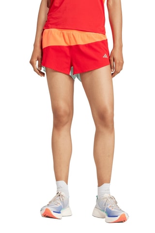 Short de running taille haute New York city - Orange et rouge - Adidas