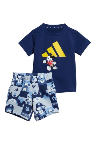 T-shirt en short Mickey en Donald Disney - Marineblauw