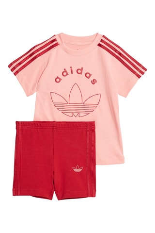 T-shirt en Short - Roze en Rood