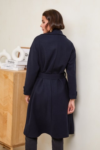 Sobretudo comprido - Azul-marinho