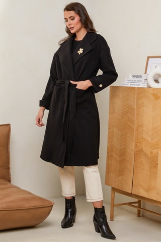 Sobretudo comprido - Preto