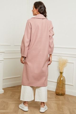 Sobretudo comprido - Rosa