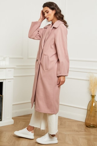 Sobretudo comprido - Rosa