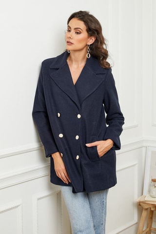 Sobretudo Azul-marinho