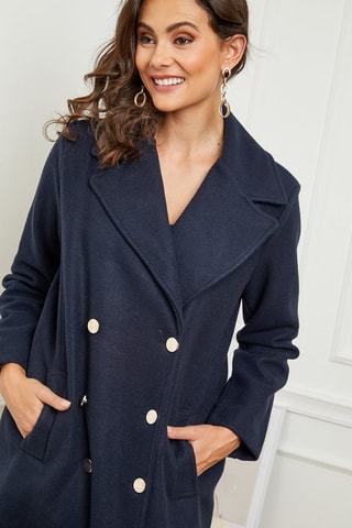 Sobretudo Azul-marinho