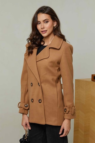 Casaco de pele Camel