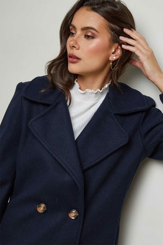 Casaco de pele Azul-marinho