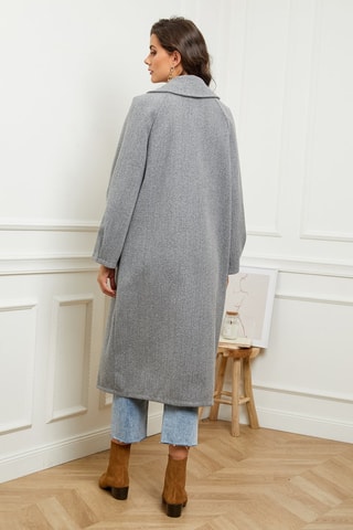 Sobretudo Cinzento mesclado