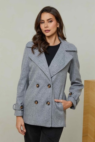 Casaco de pele Cinzento-claro mesclado