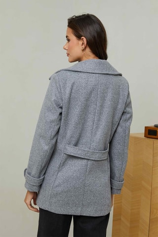 Casaco de pele Cinzento-claro mesclado