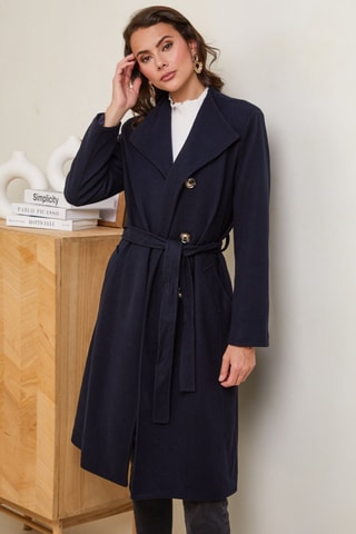 Sobretudo comprido - Azul-marinho