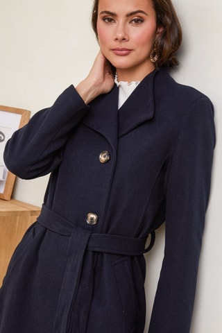 Sobretudo comprido - Azul-marinho