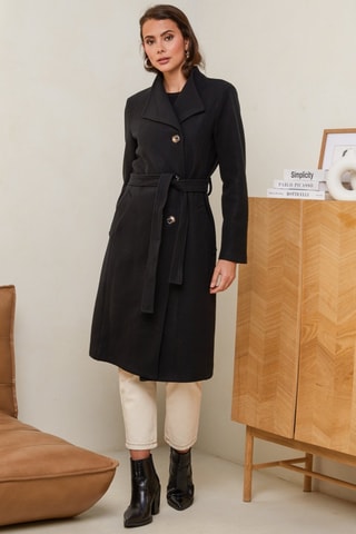 Sobretudo comprido - Preto
