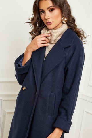 Sobretudo Azul-marinho